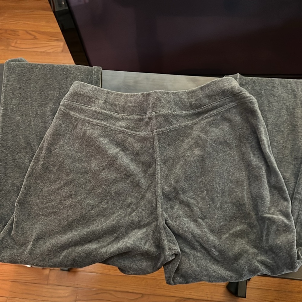 Super soft, dark gray, terry-cloth-like material, jogging pants. Lifestyle Sz Sm - Picture 2 of 5